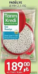 TARIM KREDİ FASULYE 2,5 KG fiyat ve kampanya bilgisi